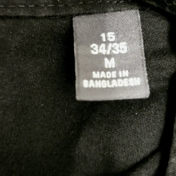 Van Heusen Men's Black Button Down Long Sleeve Shirt - Picture 6 of 8